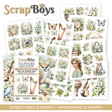 Charger l'image dans la galerie, ScrapBoys - 6X6 Pop-up Paper Pad - Flowers Melody. Scrapbooking paper pad - 24 sheets with 2 bonus on the covers. At Embellish Away in Bowmanville Ontario Canada

