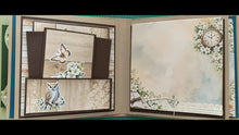 Load image into Gallery viewer, Scrap Boys Flowers Melody MINI Album #39 8.5 x 8.75 x 2.5/8 - 8 PAGES with Bev. At Embellish Away in Bowmanville Ontario Canada.
