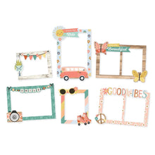 Load image into Gallery viewer, Simple Stories - Chipboard Frames - Boho Sunshine. The perfect embellishment to finish your project! Embellishments can add whimsy, dimension, color and style to greeting cards, scrapbook pages, altered art, mixed media and more. Available at Embellish Away located in Bowmanville Ontario Canada.
