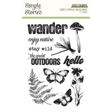 Load image into Gallery viewer, Simple Stories Clear Stamp Simple Vintage Woodlands. Photopolymer clear stamps; (11) stamps. Available at Embellish Away located in Bowmanville Ontario Canada.

