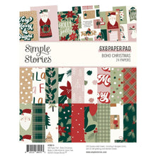 Load image into Gallery viewer, Simple Stories - Double-Sided Paper Pad 6"X8" - 24/Pkg - Boho Christmas. This collection of unique papers is a high-quality printed designer cardstock perfect for use with scrapbooking, paper crafting, card making, planning, home decor and more! Available at Embellish Away located in Bowmanville Ontario Canada.
