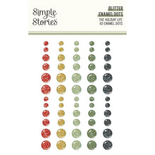 Load image into Gallery viewer, Simple Stories - Enamel Dots Embellishments - Glitter - The Holiday Life. While you need the perfect paper to start your project, you also need the perfect embellishment to finish your project! Available at Embellish Away located in Bowmanville Ontario Canada.
