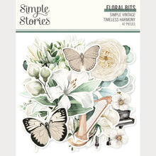 Load image into Gallery viewer, Simple Stories - Floral Bits &amp; Pieces - Simple Vintage Timeless Harmony. 42 Die Cut Cardstock Pieces. Available at Embellish Away in Bowmanville Ontario Canada.
