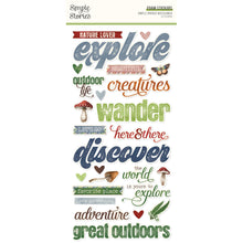 Load image into Gallery viewer, Simple Stories - Foam Stickers - Simple Vintage Woodlands. 52 Foam Stickers. Available at Embellish Away located in Bowmanville Ontario Canada.
