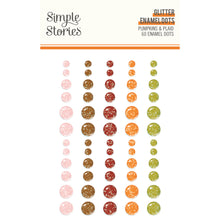 將圖片載入圖庫檢視器 Simple Stories - Glitter Enamel Dots - Pumpkins &amp; Plaid. 60 pcs; 5 colors | 3 sizes, 4 of each size. Available at Embellish Away in Bowmanville Ontario Canada.
