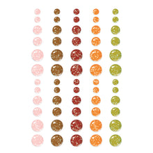 將圖片載入圖庫檢視器 Simple Stories - Glitter Enamel Dots - Pumpkins &amp; Plaid. 60 pcs; 5 colors | 3 sizes, 4 of each size. Available at Embellish Away in Bowmanville Ontario Canada.
