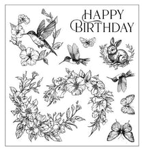 將圖片載入圖庫檢視器 Sizzix - Clear Stamp Set by Willow Wolfe - Birthday Blooms (10pk). Size Approx: 2.75''×2.62'' to 0.62''×0.5''At Embellish Away in Bowmanville Ontario Canada.
