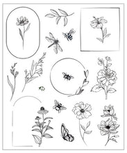 Load image into Gallery viewer, Sizzix - Clear Stamp Set by Willow Wolfe - Floral Frames and Mini Flowers (18pk)). At Embellish Away in Bowmanville Ontario Canada.
