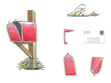 Load image into Gallery viewer, Sizzix - Clear Stamps Set w/Framelits Die by 49 And Market - Letter Drop. Includes 8 stamps + 6 Framelits dies. At Embellish Away in Bowmanville Ontario Canada.
