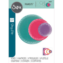 Load image into Gallery viewer, Sizzix - Fanciful Framelits Die Set By Stacey Park - 9/Pkg - Alena Arched Circles. Available at Embellish Away located in Bowmanville Ontario Canada.
