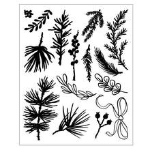 Cargar imagen en el visor de la galería, Sizzix - Framelits Die Set w/Stamps by Vicki Boutin - Winter Greenery. 15 stamps and 32 dies. Available at Embellish Away located in Bowmanville Ontario Canada.
