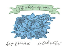 Load image into Gallery viewer, Sizzix - Framelits Die Set w/Stamps by Vicki Boutin - Floral Bouquet. 5 stamps and 2 dies. Available at Embellish Away located in Bowmanville Ontario Canada.
