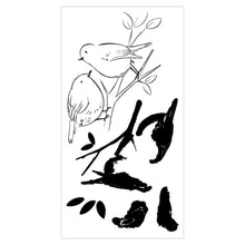 Load image into Gallery viewer, Sizzix - Layered Clear Stamps By Josh Griffiths - Garden Birds. Watch these two content characters perched on their branch come to life as you use this Layered Stamp set. Change the colours to create different kinds of birds for all year round. Available at Embellish Away located in Bowmanville Ontario Canada.
