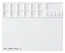 Load image into Gallery viewer, Sizzix Media Mat with Palette &amp; Brush Hold by Willow Wolfe. Approximate Design Size: 8" x 10" x 1/4". Available at Embellish Away in Bowmanville Ontario Canada.
