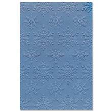 Load image into Gallery viewer, Sizzix - Multi-Level Textured Impressions Embossing Folder -  By Lisa Jones -  Snowflake Sparkle. Snowflake Sparkle by Lisa Jones, is a Multi-Level Embossing Folder which is perfect for creating an embossed snowflake motif on festive papercrafts. Available at Embellish Away located in Bowmanville Ontario Canada. Example by brand ambassador.
