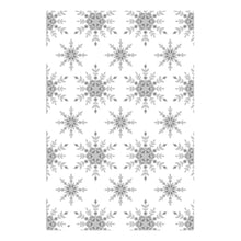 Load image into Gallery viewer, Sizzix - Multi-Level Textured Impressions Embossing Folder -  By Lisa Jones -  Snowflake Sparkle. Snowflake Sparkle by Lisa Jones, is a Multi-Level Embossing Folder which is perfect for creating an embossed snowflake motif on festive papercrafts. Available at Embellish Away located in Bowmanville Ontario Canada. Example by brand ambassador.
