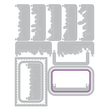 Load image into Gallery viewer, Sizzix - Thinlits Die Set by 49 And Market - Snap and Swap Postage Label (13 pk). Available at Embellish Away located in Bowmanville Ontario Canada.
