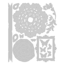 Load image into Gallery viewer, Sizzix - Thinlits Dies By Tim Holtz - 15/Pkg - Vault Boutique. These dies are compatible with leading die cutting machines (sold separately). These dies are designed to cut through paper, cardstock, and other thin materials. Available at Embellish Away located in Bowmanville Ontario Canada.
