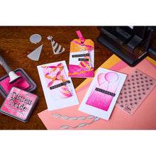 Load image into Gallery viewer, Sizzix Sidekick - Texture Fades Embossing Folder By Tim Holtz - Birthday. Available at Embellish Away located in Bowmanville Ontario Canada. Example by brand ambassador.
