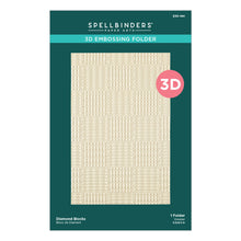 Load image into Gallery viewer, Spellbinders - 3D Embossing - Diamond Blocks. Approximate Size: 8.5" x 5.5". Available at Embellish Away in Bowmanville Ontario Canada.
