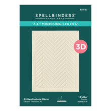 Cargar imagen en el visor de la galería, Spellbinders - 3D Embossing Folder - A2 - Herringbone Decor. Available at Embellish Away in Bowmanville Ontario Canada.
