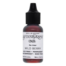 將圖片載入圖庫檢視器 Spellbinders - BetterPress - Ink Reinker - Select from Drop Down. To reink, simply add a few drops of ink from the reinker bottle onto the ink pad and spread evenly. Available at Embellish Away located in Bowmanville Ontario Canada. Wild Berry
