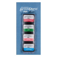 Charger l'image dans la galerie, Spellbinders - BetterPress Letterpress Mini Ink Pad Set - 4/Pkg - Flower Garden. Flower Garden BetterPress Ink Mini Set includes four 1.25 x 1.75-inch ink pad colors of Strawberry, Leaf, Azalea, and Hydrangea. Available at Embellish Away located in Bowmanville Ontario Canada.
