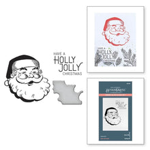 Charger l'image dans la galerie, Spellbinders - Better Press Plates &amp; Die Set - Holly Jolly Santa. From the More BetterPress Christmas Collection with two press plates of a sweet and jolly Santa face and the perfect sentiment makes a great pair! Available at Embellish Away located in Bowmanville Ontario Canada.
