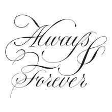 Load image into Gallery viewer, Spellbinders - BetterPress Press Plate - Copperplate Always &amp; Forever. Available at Embellish Away located in Bowmanville Ontario Canada.
