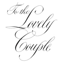 Load image into Gallery viewer, Spellbinders - BetterPress Press Plate - Copperplate To the Lovely Couple. Available at Embellish Away located in Bowmanville Ontario Canada.
