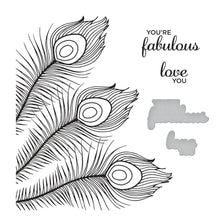 Charger l'image dans la galerie, Spellbinders - BetterPress Press Plate &amp; Die - Set By Dawn Bibby - Fabulous Feathers. Fabulous Feathers Press Plate &amp; Die Set is part of the Peacock Paradise Collection by Dawn Bibby. Available at Embellish Away located in Bowmanville Ontario Canada.
