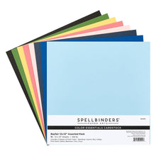 Charger l'image dans la galerie, Spellbinders - Cardstock Pack 12"X12" - Bayfair. Color Essentials 12" x 12" Cardstock Pack is a pack of 16 sheets of bright, solid cardstock in a full rainbow of colors for all your projects. Available at Embellish Away located in Bowmanville Ontario Canada.
