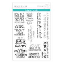 將圖片載入圖庫檢視器 Spellbinders - Clear Stamp - Aged to Perfection - Birthday Laughs Sentiments. At Embellish Away in Ontario Canada.
