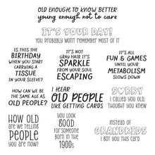 將圖片載入圖庫檢視器 Spellbinders - Clear Stamp - Aged to Perfection - Birthday Laughs Sentiments. At Embellish Away in Ontario Canada.
