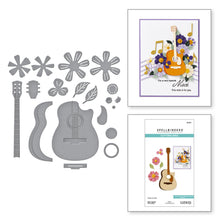 Charger l'image dans la galerie, Spellbinders - Die - Bibi's Musical Notes - Mini Guitar. Available at Embellish Away in Bowmanville Ontario Canada.
