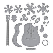 Charger l'image dans la galerie, Spellbinders - Die - Bibi's Musical Notes - Mini Guitar. Available at Embellish Away in Bowmanville Ontario Canada.
