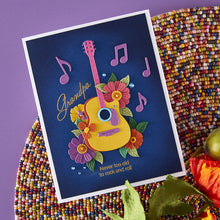 Charger l'image dans la galerie, Spellbinders - Die - Bibi's Musical Notes - Mini Guitar. Available at Embellish Away in Bowmanville Ontario Canada. Example by brand ambassador.

