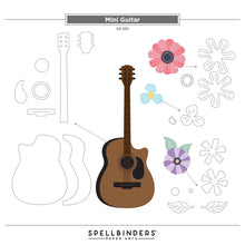 Charger l'image dans la galerie, Spellbinders - Die - Bibi's Musical Notes - Mini Guitar. Available at Embellish Away in Bowmanville Ontario Canada.

