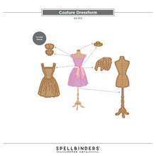 將圖片載入圖庫檢視器 Spellbinders - Die - Couture Dressform. Includes 5 cutting dies. Available at Embellish Away in Bowmanville Ontario Canada. Instructions for assembly.
