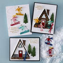 Charger l'image dans la galerie, Spellbinders - Dies &amp; 3D Folder Bundle - Ski-son's Greetings
