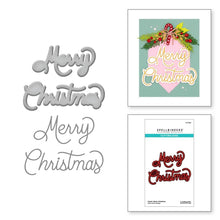 Charger l'image dans la galerie, Spellbinders - Etched Dies - Classic Merry Christmas. Classic Merry Christmas etched dies are from the Classic Christmas Collection from Spellbinders. This set of four thin metal cutting dies assembles into a playful thin script font, Merry Christmas. Available at Embellish Away located in Bowmanville Ontario Canada.
