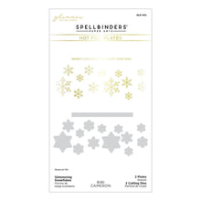 Load image into Gallery viewer, Spellbinders - Glimmer Hot Foil Plate &amp; Die By Bibi Cameron - Snowflakes - Glimmering Snowflakes. Glimmering Snowflakes Hot Foil Plate &amp; Die Set is part of the Bibi's Snowflakes Collection by Bibi Cameron. Available at Embellish Away located in Bowmanville Ontario Canada.

