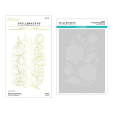 Charger l'image dans la galerie, Spellbinders - Glimmer Plate And Stencil Bundle - Glimmering Peonies. Glimmering Peonies Glimmer Plate and Stencil Bundle is part of the Glimmering Flowers Collection. Available at Embellish Away located in Bowmanville Ontario Canada.
