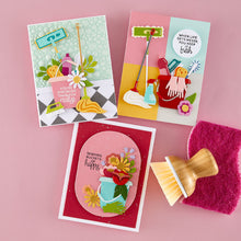 Load image into Gallery viewer, Spellbinders - I Want It All! Bundle - Stamp, Dies and Embossing Folder - Shiny New Day. Available at Embellish Away in Bowmanville Ontario Canada. Example by brand ambassador.

