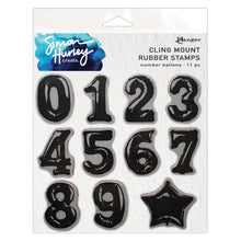 Cargar imagen en el visor de la galería, Spellbinders - Simon Hurley create. Cling Stamp &amp; Die Set - Number Balloons. Available at Embellish Away in Bowmanville Ontario Canada.
