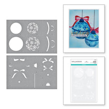 Load image into Gallery viewer, Spellbinders - Stencil By Bibi Cameron Snowflakes - Snowflake Ornaments. Snowflake Ornaments Stencil is part of the Bibi's Snowflakes Collection by Bibi Cameron and comes in a set of two 6 x 9-inch layering stencils and two masks. Available at Embellish Away located in Bowmanville Ontario Canada.
