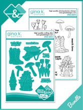 Charger l'image dans la galerie, Gina K. Designs - Stamp &amp; Die Set - Spring Garden. Spring Garden is a stamp &amp; die set by Hannah Drapinski. This set is made of premium clear photopolymer and measures 6" X 8". Available at Embellish Away located in Bowmanville Ontario Canada.
