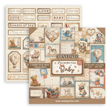 Load image into Gallery viewer, Stamperia - 12X12 Mini Paper Pad - Baby. Includes 6 sheets. Available at Embellish Away located in Bowmanville Ontario Canada.
