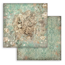 Load image into Gallery viewer, Stamperia - 8"X8" Backgrounds Paper Pad - Gardens of Time. Includes 10 sheets double-sided. Available at Embellish away in Bowmanville Ontario Canada.
