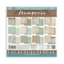 Cargar imagen en el visor de la galería, Stamperia - 8"X8" Backgrounds Paper Pad - Symphony. Includes 10 sheets double-sided. Available at Embellish away in Bowmanville Ontario Canada.
